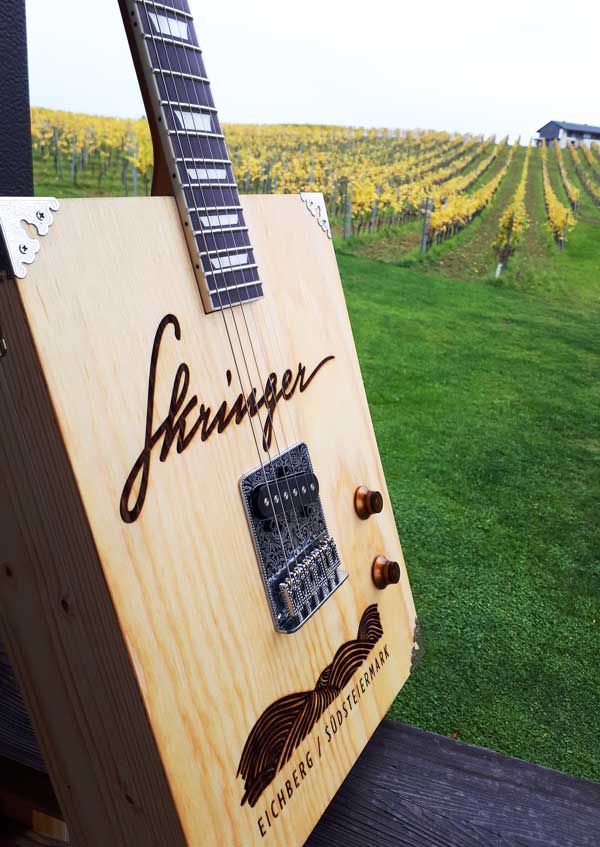 wine crate guitar