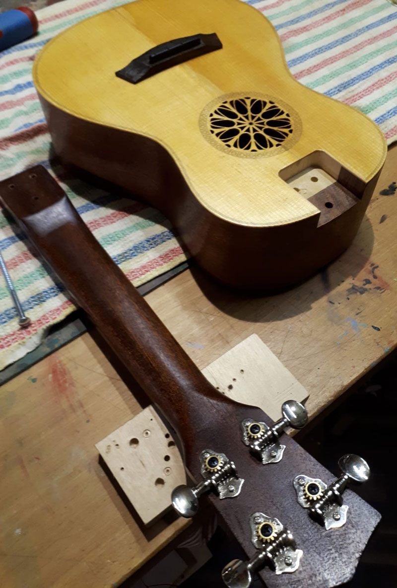 making of Wannabe Tenor Ukulele